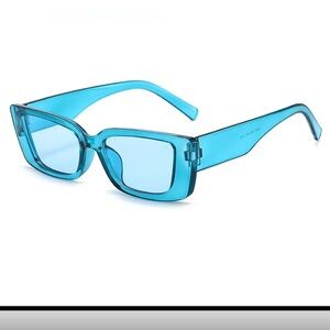 Retro Chic Light Blue Square Sunglasses - 400 UVA Protection - Brand New